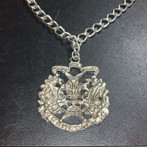 Vintage Medieval “Cameron “ pendant linked chain necklace